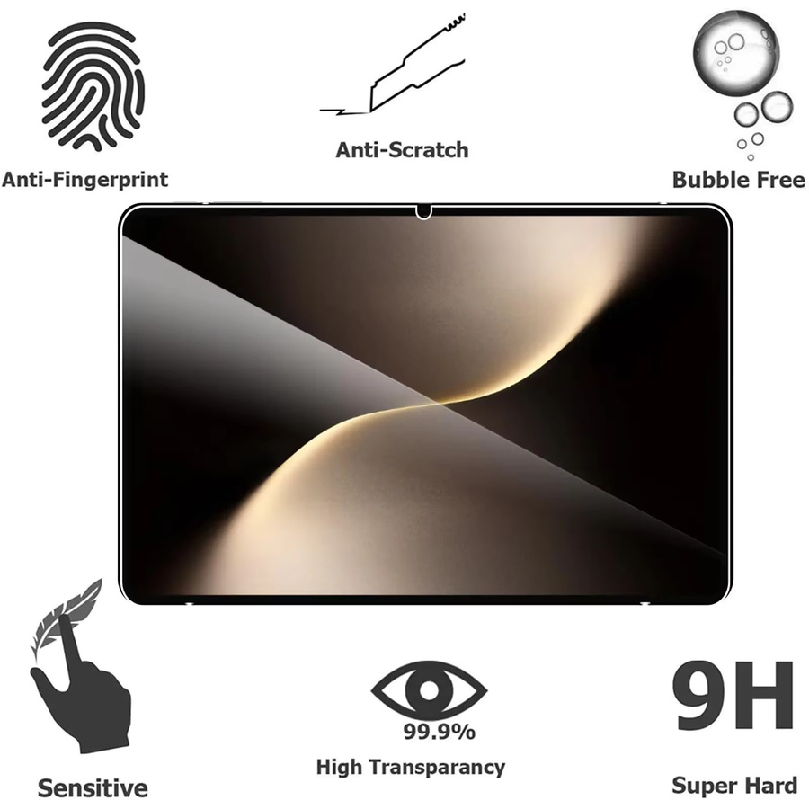2 Stück Displayschutzfolie aus 9H gehärtetem Glas für Huawei Honor MagicPad 4 12,3 Zoll, transparent, Anti-Scratch HD Schutz - Bild 4