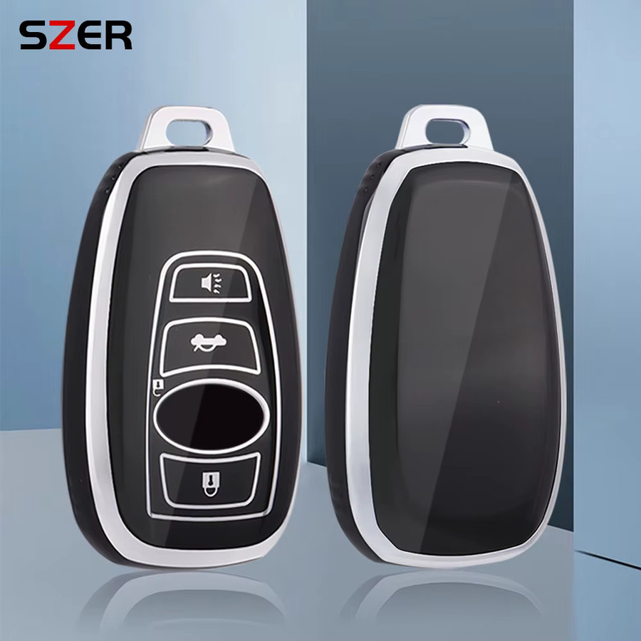 SZER TPU Schlüsselhülle für Subaru Smart Key Fob in Schwarz - Bild 2