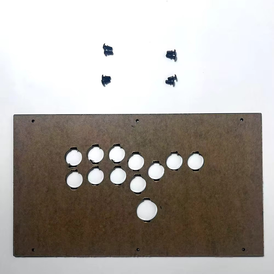Arcade-Controller DIY-Panel FightBox Custom Panel F-Serie im Hitbox-Stil aus transparentem PC-Material mit Schrauben, Breite: 35 cm, Tiefe: 20 cm - Bild 4