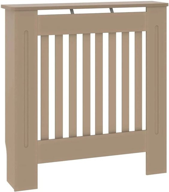 vidaXL Heizkörperabdeckung in Natur Beige mit vertikalem Latten-Design aus Holzwerkstoff, B/T/H: 78 x 19 x 81,5 cm - Bild 1