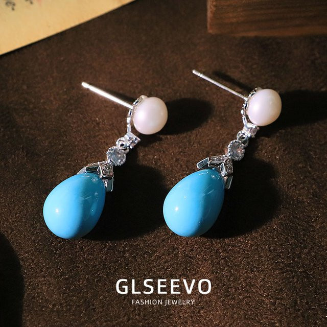 GLSEEVO Schmuck-Set, Zirkonia, Perle, Silber, Damen - Bild 1