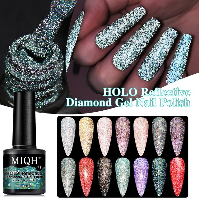 MIQH Nagellack-Set, Lila, Schimmernd, 7 ml - Bild 1