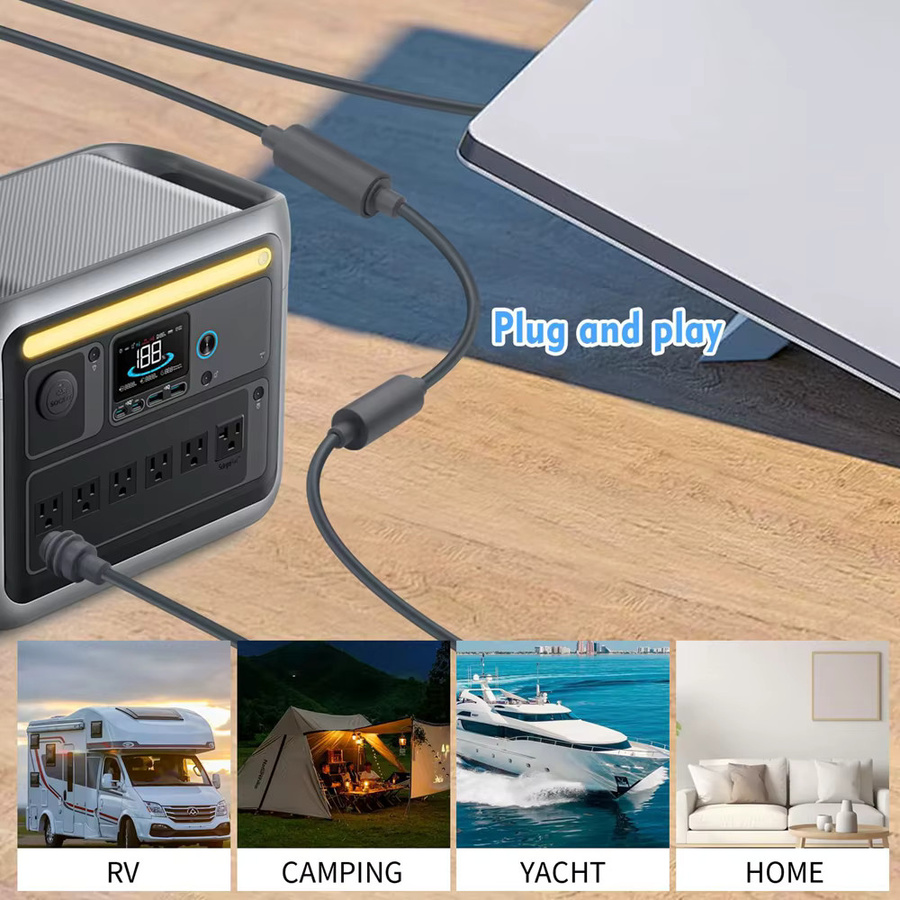 Konouyouko DC 5,5 x 2,1 mm Buchse auf Buchse Koppler Adapter für Starlink Mini, wasserdichtes Stromkabel-Zubehör, Grau - Bild 2