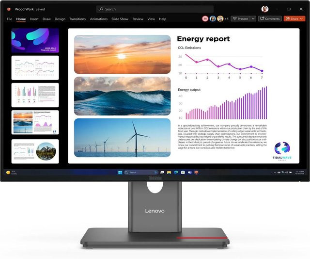 Lenovo ThinkVision P24Q-40 LED-Monitor Schwarz, 60,5 cm (23.8 Zoll), Quad HD (2560 x 1440 Pixel), IPS-Panel, HDMI, DisplayPort und USB-C - Bild 1