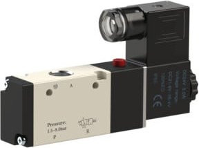 Riegler 3/2-Wegeventil elektrisch, monostabil, NC, G1/4, 24VDC, 1300l/min, multicolor - Bild 1