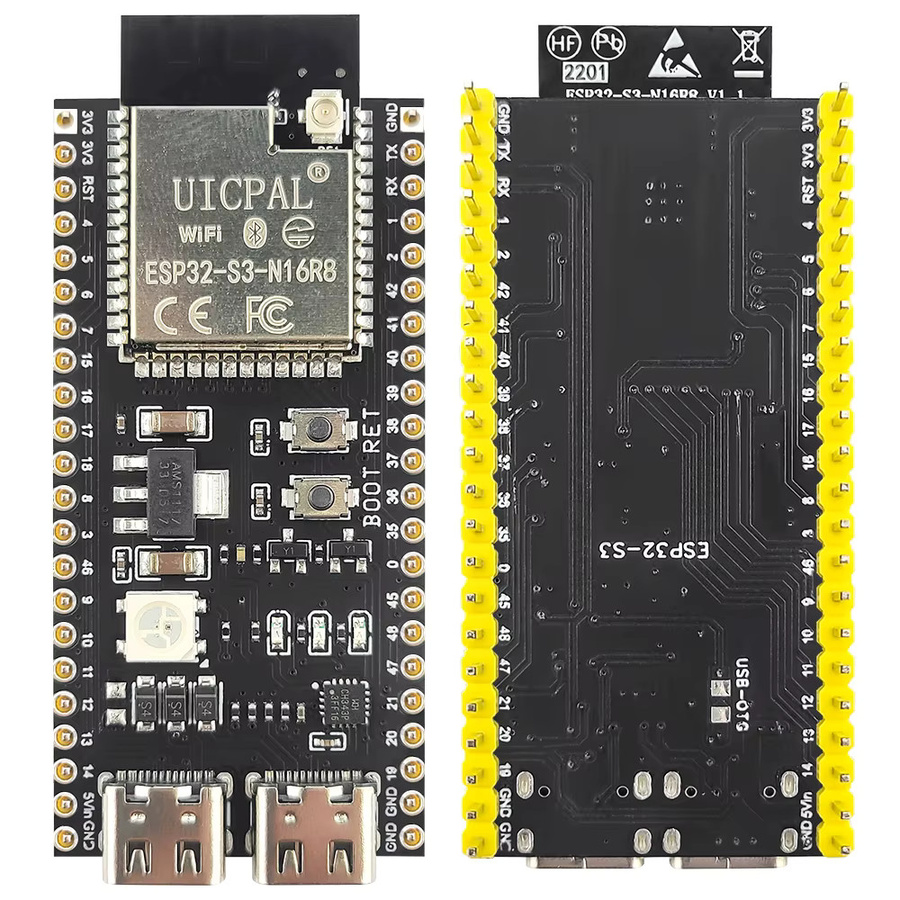 ESP32-S3 N16R8 Development Board mit 2,4G Wifi Modul und Typ-C Anschluss in Schwarz - Bild 4
