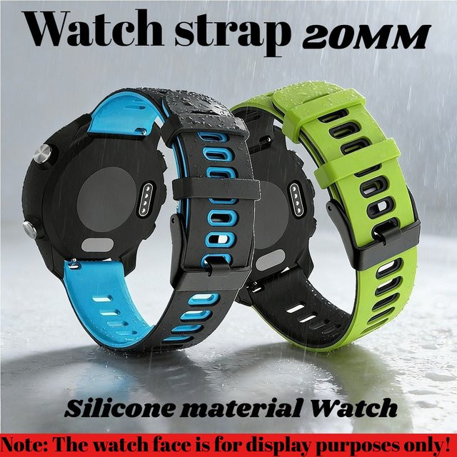 QCTOG Smartwatch-Armband Silikon, 20 mm, Weiß, Unisex - Bild 1