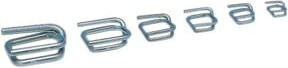 Banholzer & Wenz Verschlussklemmen für PE-Band, 19 mm, Silber, 1000 Stück - Bild 1