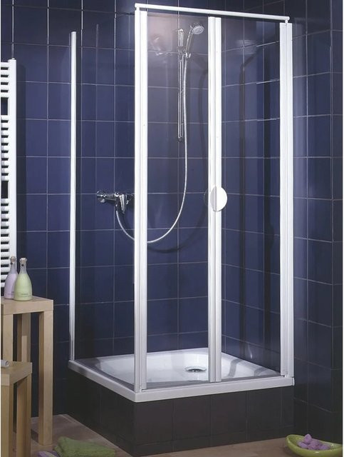 Schulte Duschset Sunny Pendeltür und Seitenwand in Weiß und Transparent B/T/H: 90 x 90 x 180 cm - Bild 1