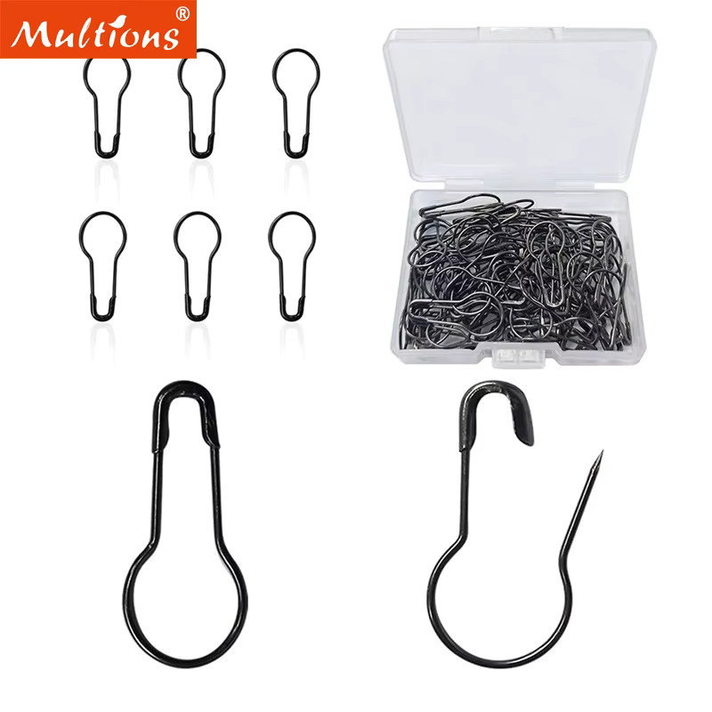 NOTIONSLAND Metall Kürbis Sicherheitsnadeln Set in Schwarz für DIY Nähwerkzeuge und Kleidung Befestigung mit Quilt Box - Bild 2