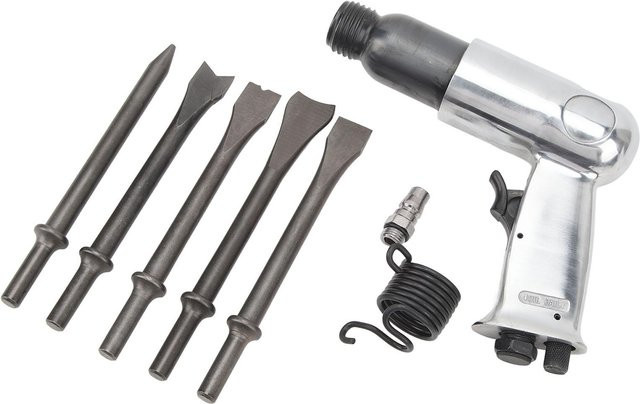 Aimo Drucklufthammer-Set in Silber, pneumatisches Schlaghammer-Werkzeug mit 190 mm Meißelbohrer für Autoreparaturen und Rostentfernung - Bild 1