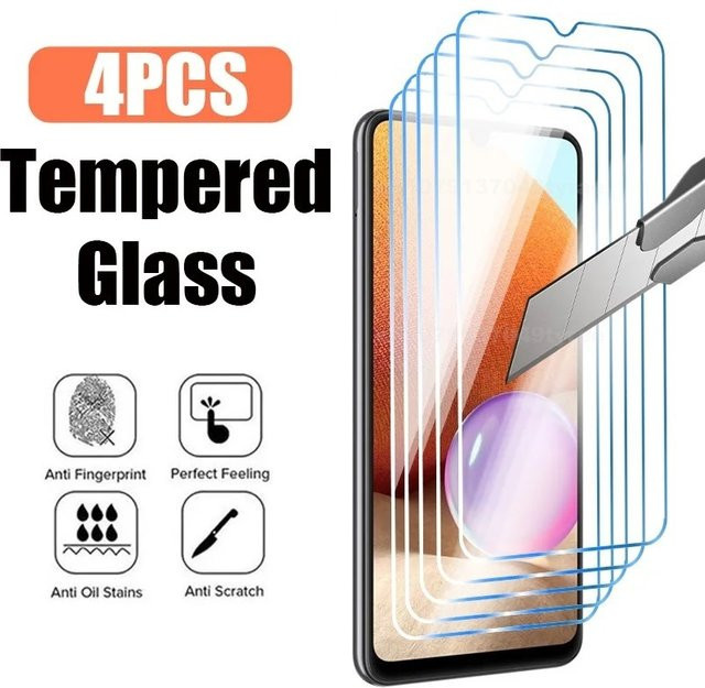 4er-Pack Gehärtetes Glas Display Schutzfolie für Samsung Galaxy M14 M52 M55 M54 5G Transparent - Bild 1