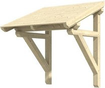 Skan Holz Haustür-Vordach Potsdam 1 aus nordischer Fichte in Natur Beige, Breite: 176 cm, Tiefe: 156 cm - Bild 1