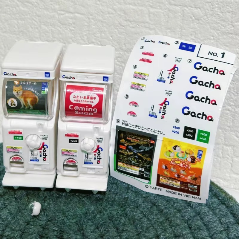 Takaratomyarts Gachapon Machine Miniaturen Gacha Let's Go To Gacha Abschnitt Kapselspielzeug Figuren im Maßstab 1:12 in Weiß - Bild 2