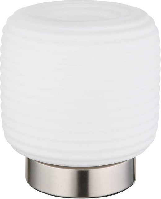 Globo Lighting Tischleuchte modern in Schwarz und Silber aus Metall und Glas, Höhe: 21,5 cm, Durchmesser: 20 cm - Bild 1