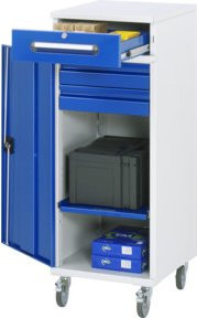 Rau Beistellschrank Stehpult 32 mit Türen, Schubladen und Schloss, B: 45,0 cm, T: 52,0 cm, H: 118,5 cm - Bild 1