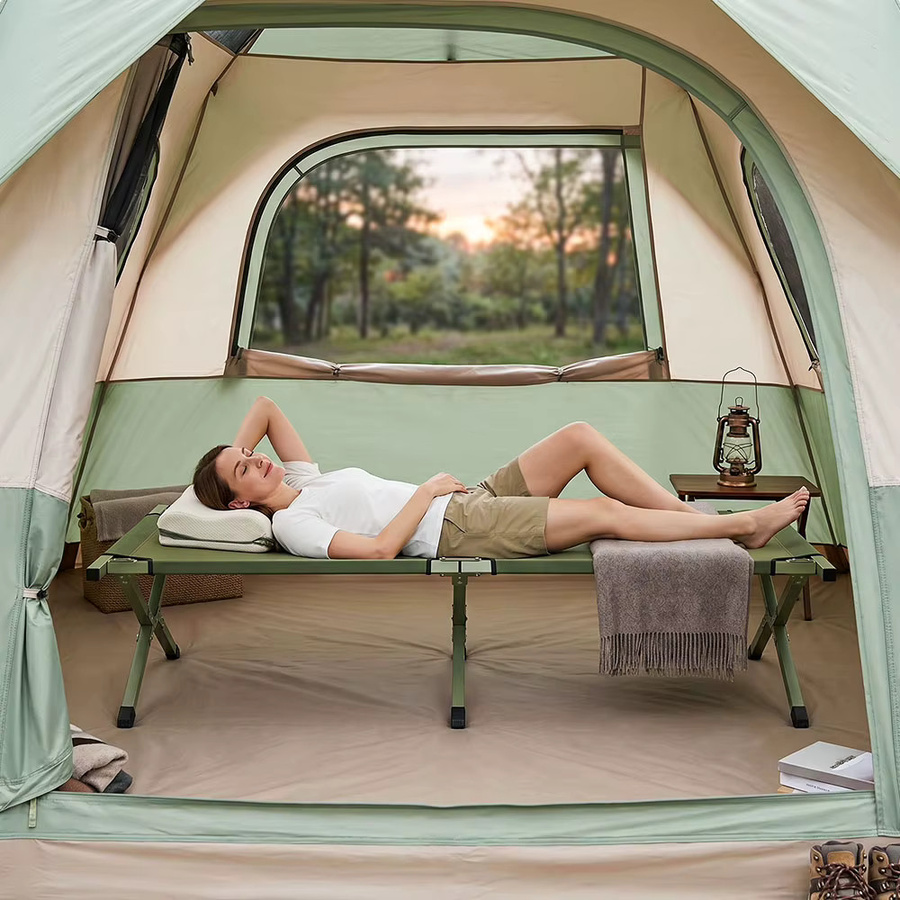 ELOOLE Campingliege als ultraleichtes Klappbett in Grün für Outdoor und Reisen - Bild 5