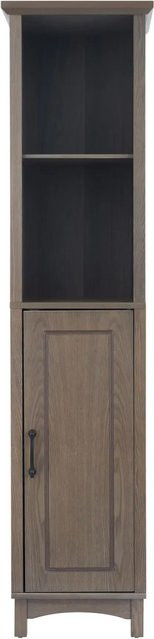 Teamson Home Russell Freistehender Multifunktionaler Wäscheturm aus Holz in Salt Oak Tan - Bild 1