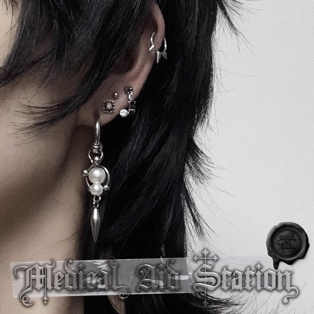 EDY STONE Creolen Edelstahl, Perle, Silber, Damen - Bild 1