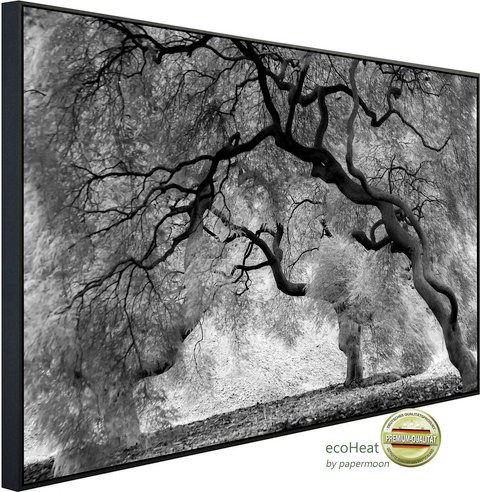 papermoon Infrarotheizung EcoHeat Mystic Trees in Black und White mit Matt-Effekt und App-Steuerung - Bild 1