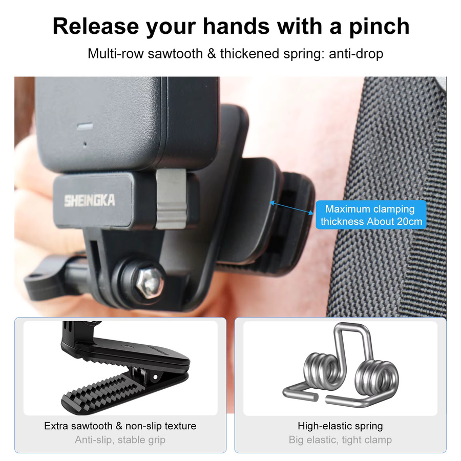 DJI Osmo Nano Quick Release Sport Hut Clip Halterung in Schwarz - Bild 3