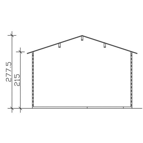 Skan Holz Gartenhaus Holmestrand in Natur und Beige mit Vordach und Dachpappe B/H/T: 420 x 278 x 650 cm - Bild 4