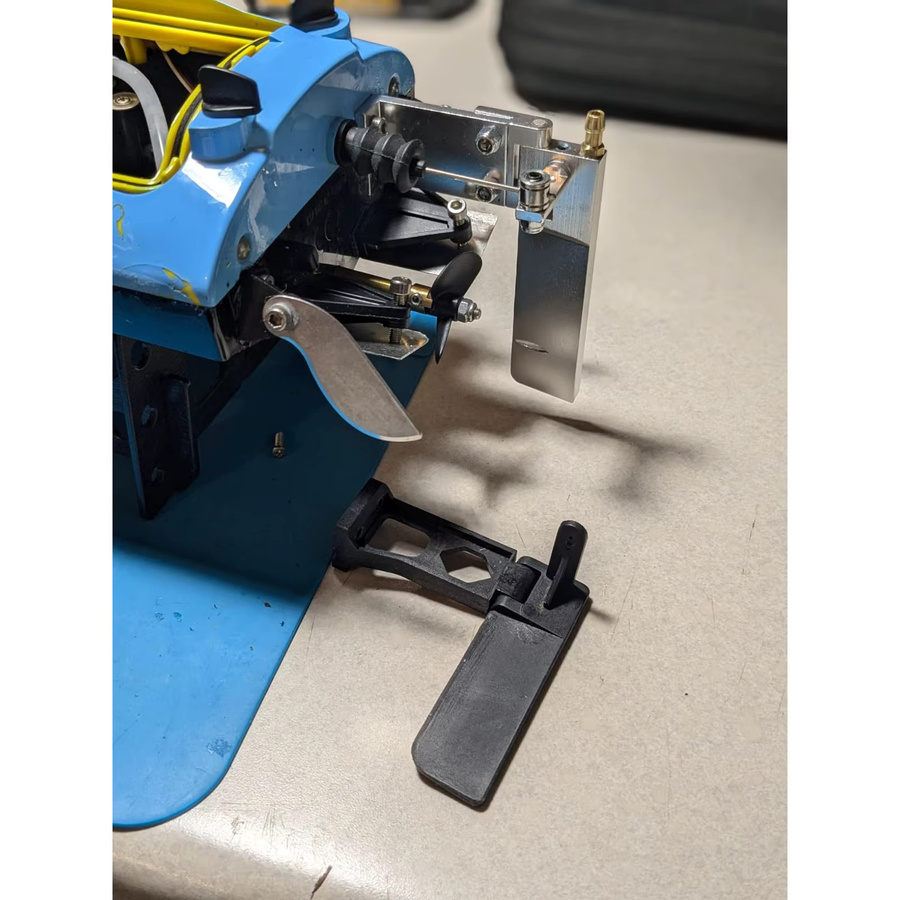 HobbyCorki RC-Boot Lenkruder mit Saugfunktion, Zubehör, Metall, Grau - Bild 3
