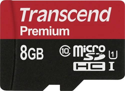 Transcend Premium microSDHC Industrial Speicherkarte 8GB Class 10 UHS-I - Bild 1