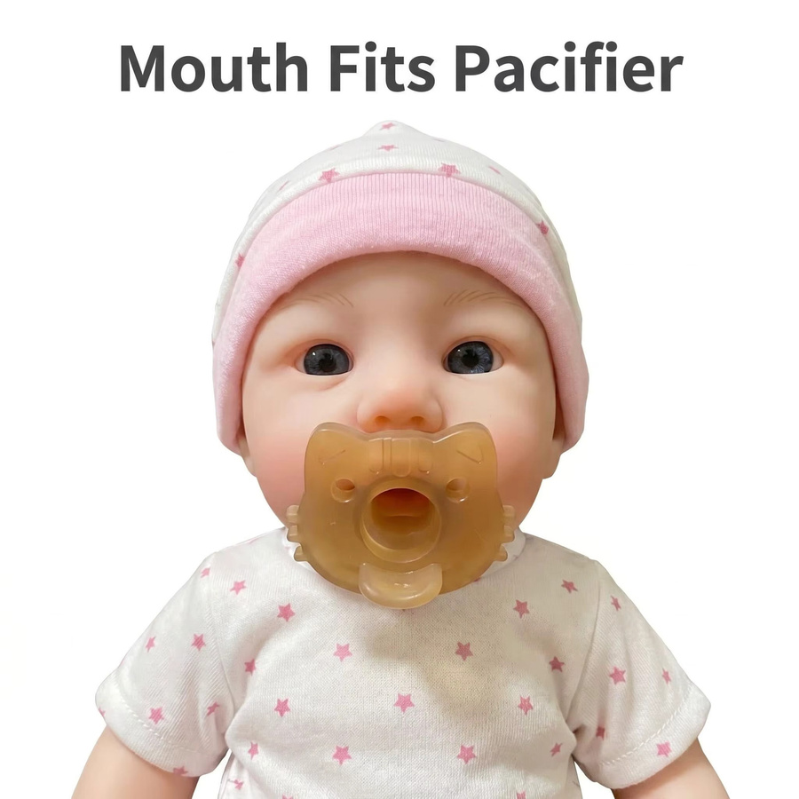 NPK Abigail Squishy, elastische Puppe aus Vollsilikon, mit Öffnungsfähigem Mund, inklusive Kleidung - Bild 2