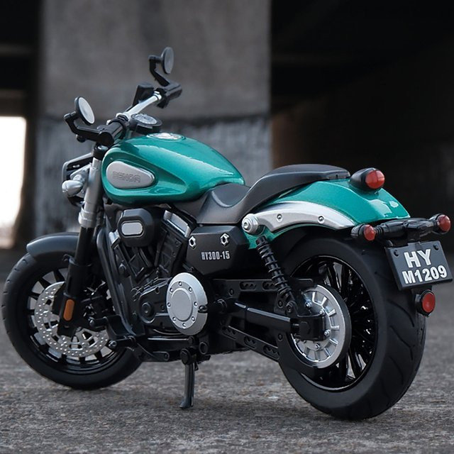 Benda Chinchilla HY300 Motorradmodell, 1:12, Druckguss, mit Sound & Licht - Bild 1