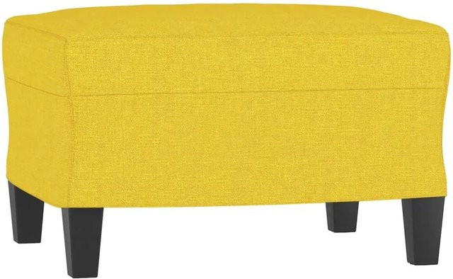 vidaXL Fußhocker Hellgelb aus Stoff Modell 1, B/T/H: 60 x 50 x 41 cm - Bild 1
