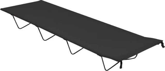 vidaXL Campingbett aus Oxford-Gewebe und Stahl in Schwarz, B/T/H: 180 x 60 x 19 cm - Bild 1