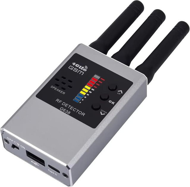 LS VISION Drahtloser HF-Signaldetektor G638W mit Kamera-Finder und IR-Scan zur automatischen Erkennung von GSM, Audio, GPS und WiFi Trackern in Grau - Bild 1