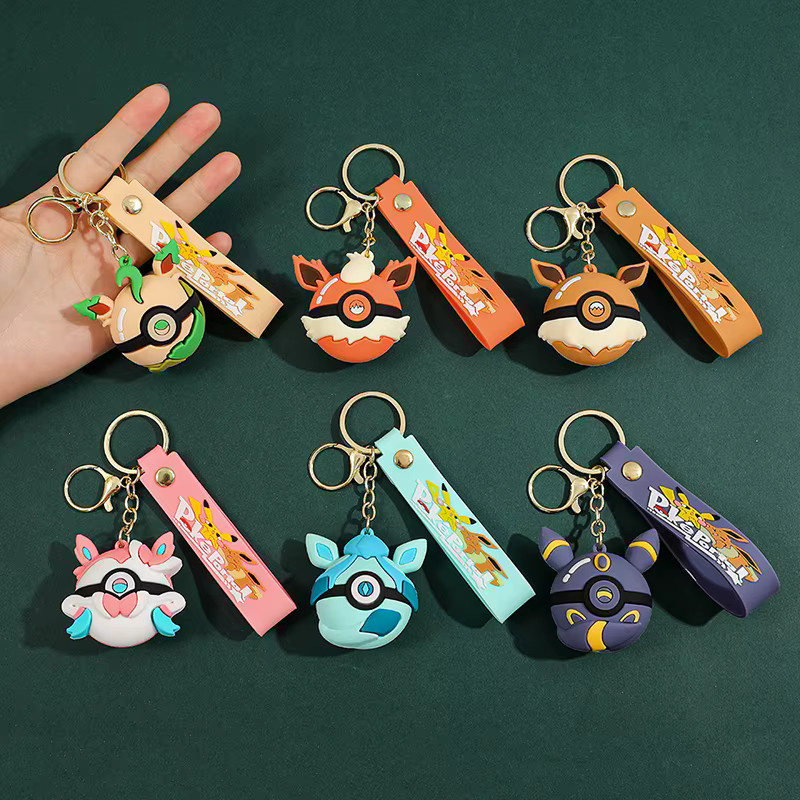 Bandai Pokémon Pokéball Schlüsselanhänger Set, Kunststoff, Bunt / Mehrfarbig - Bild 4