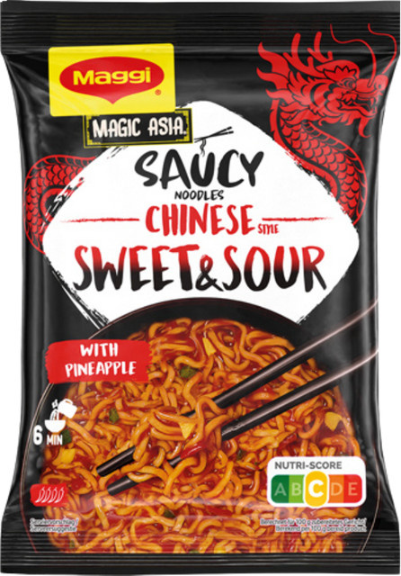 Maggi Magic Asia Saucy Noodles Chinese Sweet & Sour 128 g - Bild 1