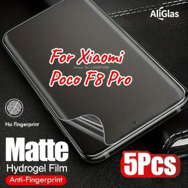 5er-Pack matte Hydrogel-Schutzfolien für Xiaomi Poco F8 Pro aus weichem TPU - Bild 1