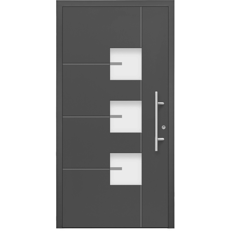 Splendoor Moderno Aluminium-Haustür mit Glaseinsatz, Anthrazit Metallic, B: 110 cm, H: 210 cm, Anschlag Rechts - Bild 2