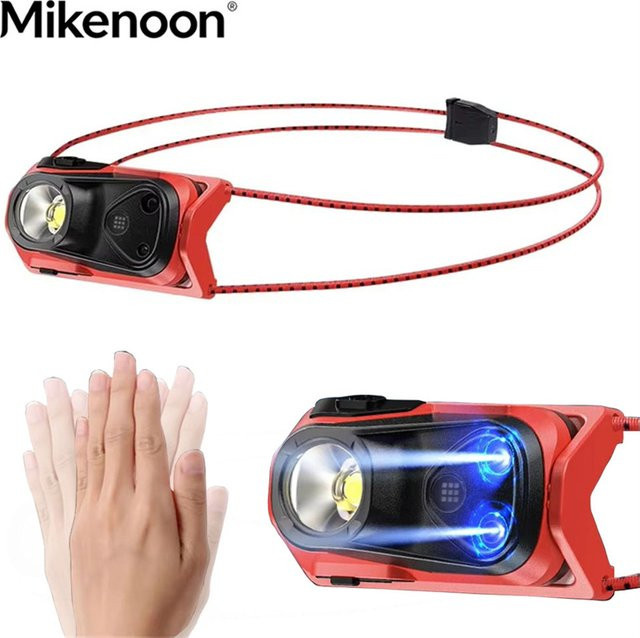 Mikenoon Tragbare LED Stirnlampe mit Bewegungssensor und USB-Wiederaufladung für Nachtarbeit und Sport - Bild 1