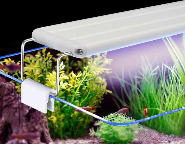 Rybakov Super Slim LED Aquarium Licht Weiß Clip-on Pflanzenwachstum Beleuchtung - Bild 1