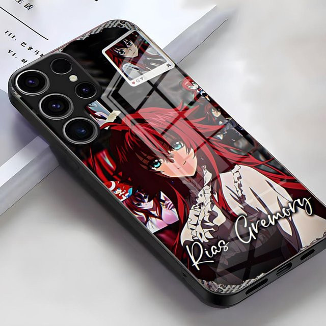 High School DxD Hero Handyhülle mit Glasabdeckung für Samsung Galaxy S26 S25 S24 S23 S22 S21 S20 Ultra Plus FE A54 A53 A25 in Multicolour - Bild 1