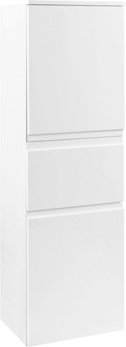 HELD MÖBEL Midischrank Cardiff in Weiss, Wandmontage, Glänzend, B/H/T: 40 x 130 x 35 cm - Bild 1