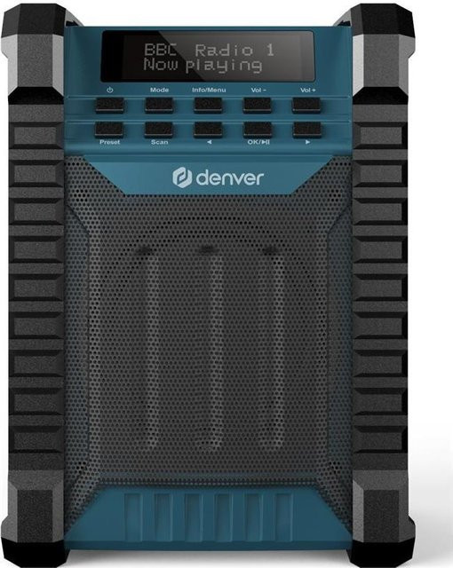 Denver WRD-60 Baustellenradio mit DAB+, Bluetooth und 100 Watt in Schwarz oder Blau - Bild 1