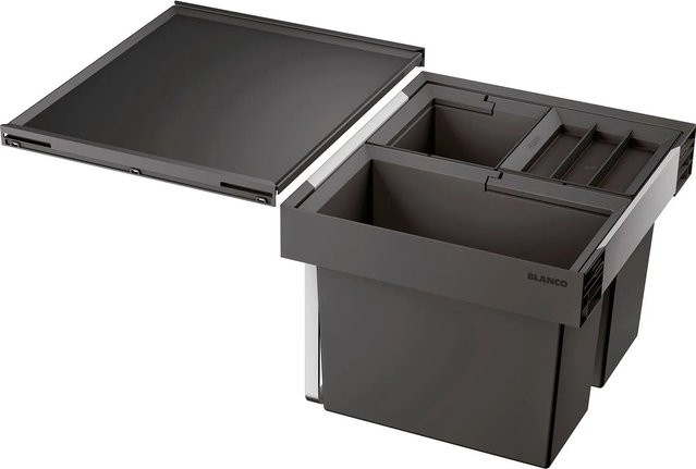 Blanco Abfallsammler Flexon II 50/3 mit Deckel in Anthrazit, B/T/H: 50,0 x 40,0 x 35,5 cm - Bild 1