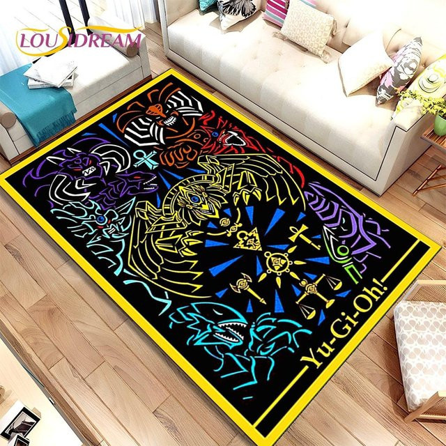 Yu-Gi-Oh Monster Card Anime-Teppich von YunhengTechnology, rutschfeste 3D Bodenmatte für Wohnzimmer und Kinderzimmer, B: 150 cm, T: 100 cm - Bild 1