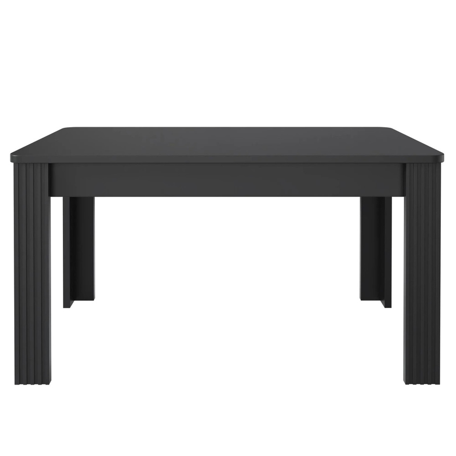 okwish Esszimmertisch Modern in Schwarz mit Holzmaserung, B/T: 116 x 65 cm - Bild 2