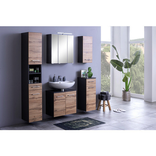 HELD MÖBEL Seitenschrank Paris in Eiche, Mehrfarbig, Breite: 30 cm, Höhe: 180 cm, Tiefe: 35 cm - Bild 2