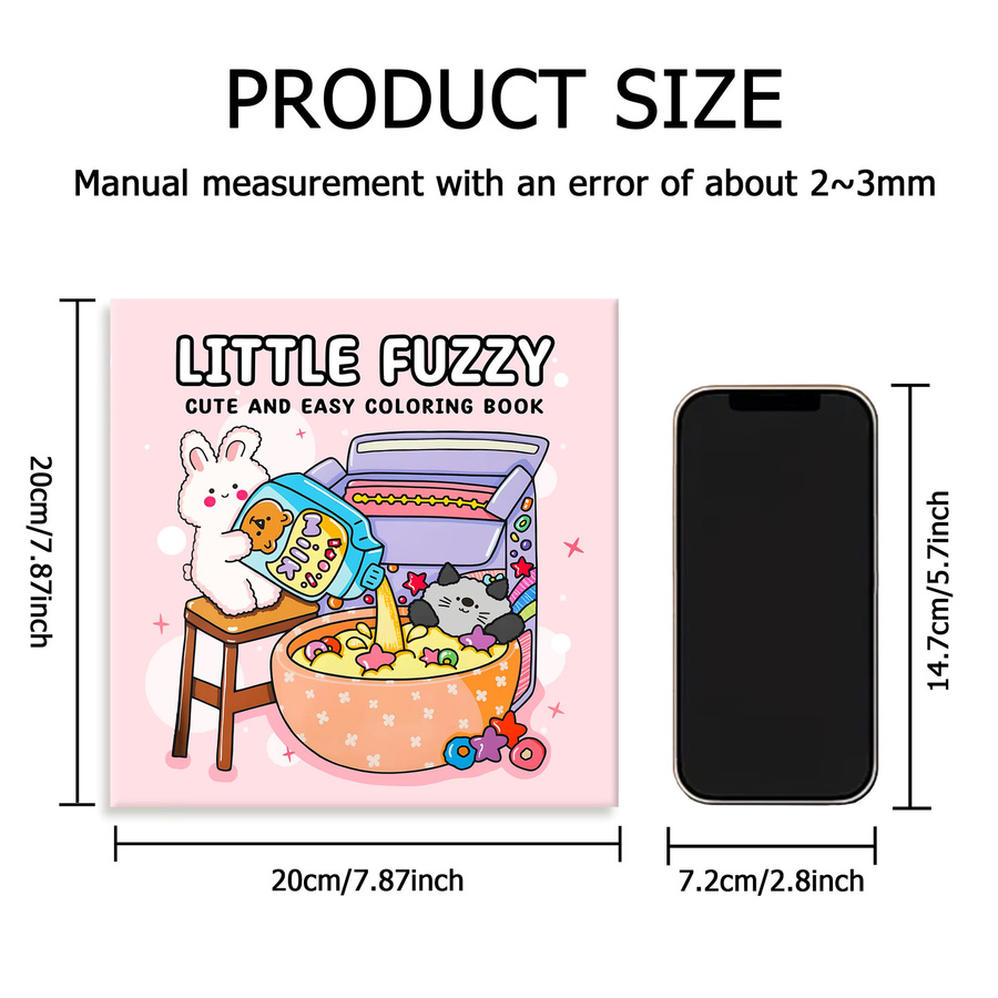 LITTLE FUZZY Malbuch für Erwachsene mit einfachen Mustern in Multicolor - Bild 2
