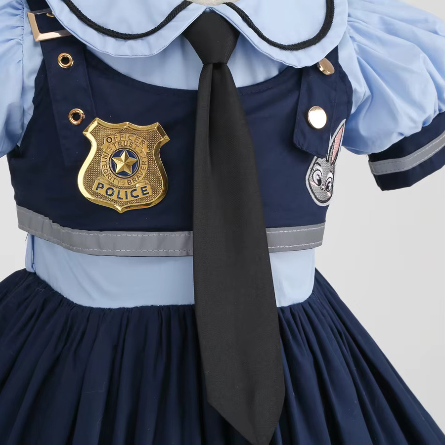 PAMABIBI Judy Cosplay Kostüm, Polizei-Rollenspiel-Uniform, Mädchen-Set - Bild 5
