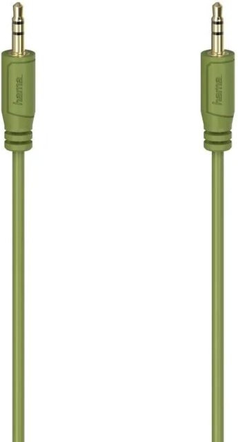 Hama Audio-Kabel Flexi-Slim mit 3,5-mm-Klinkenstecker vergoldet in Grün, Länge: 0,75 m - Bild 1