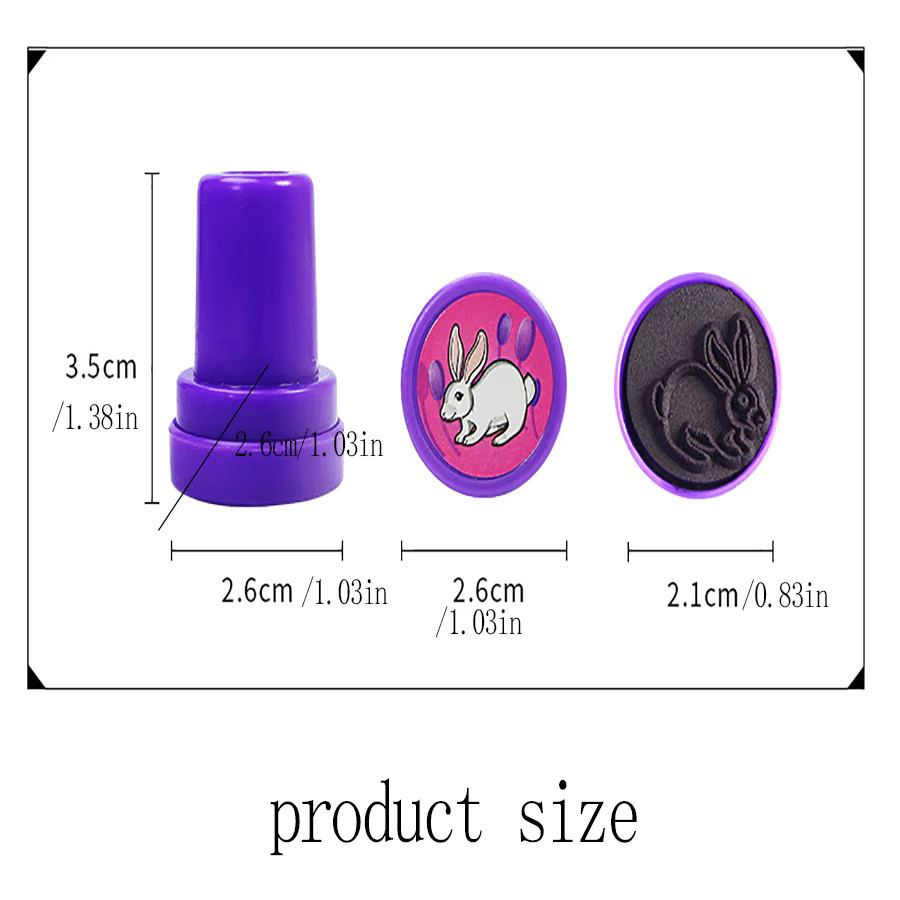 20 Stück Selbstfärbende Tier-Smiley Stempel Set in Multicolour für Scrapbooking, DIY-Malerei und Fotoalbum-Deko - Bild 5